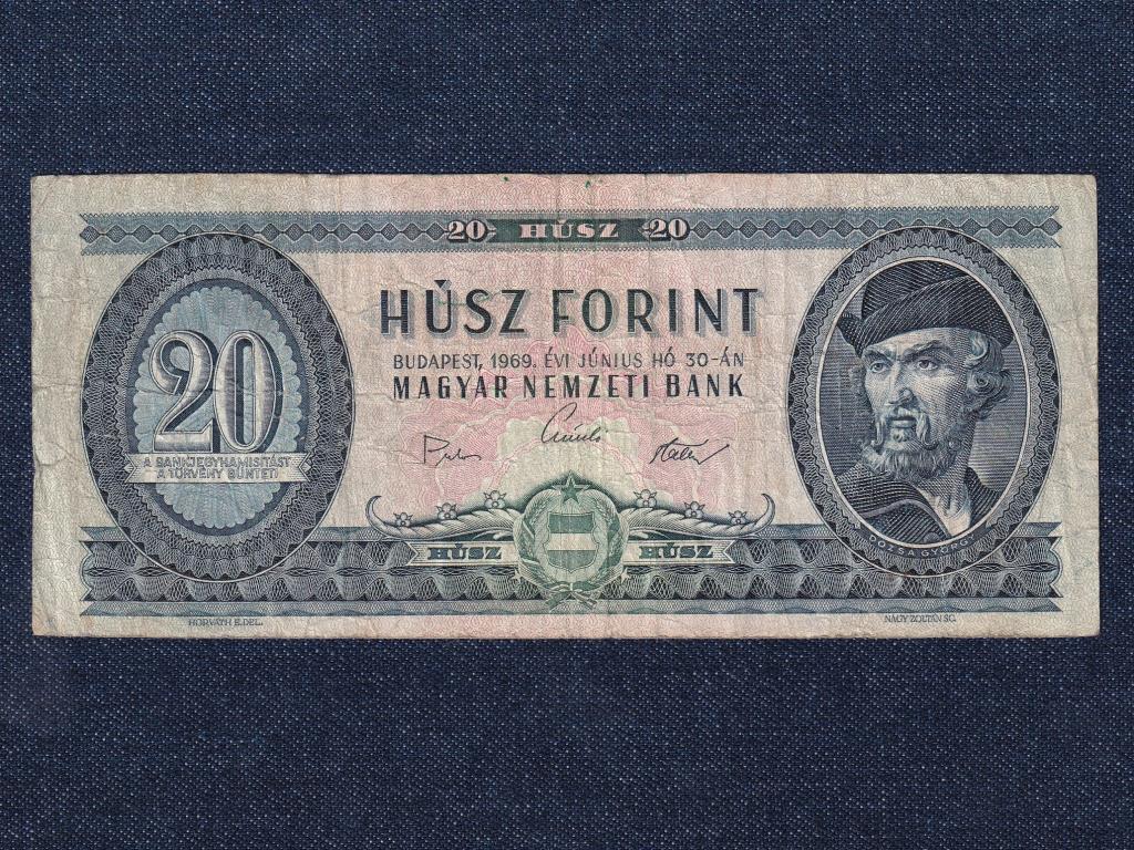 Népköztársaság (1949-1989) 20 Forint bankjegy 1969 alacsony sorszám