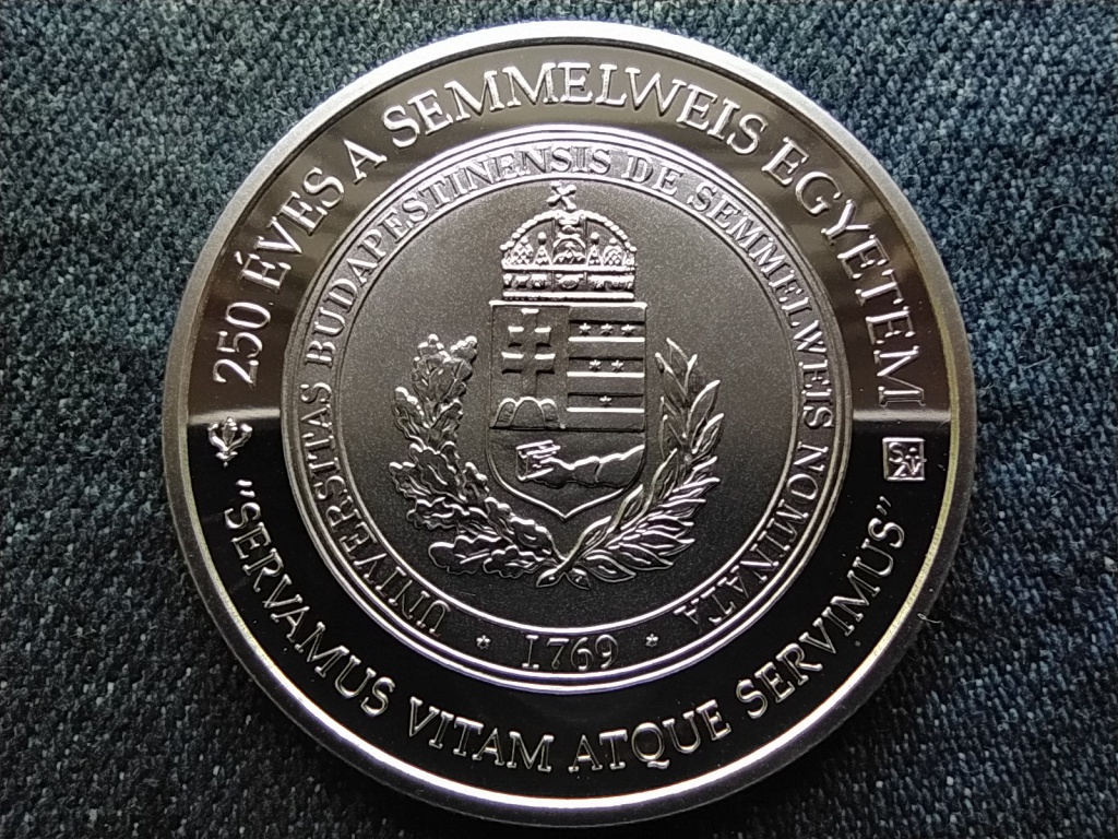 250 éves a Semmelweis Egyetem .925 ezüst 10000 Forint 2019 BP PP