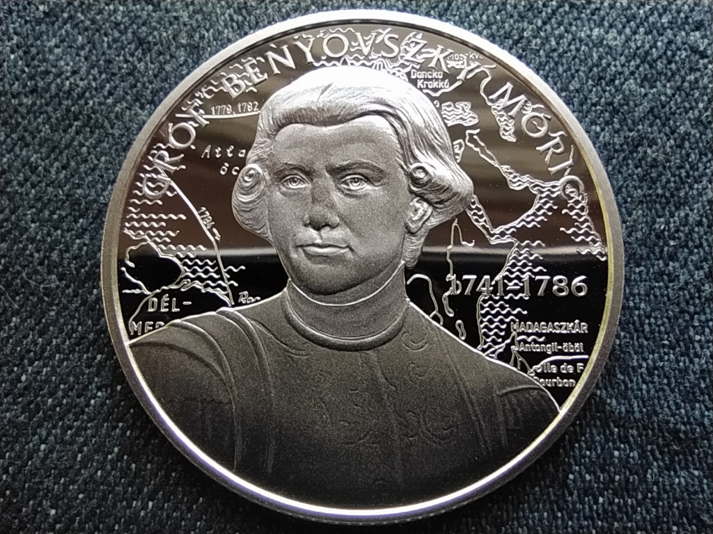 Benyovszky Móric Ágost (1741-1786) .925 ezüst 10000 Forint 2021 BP PP