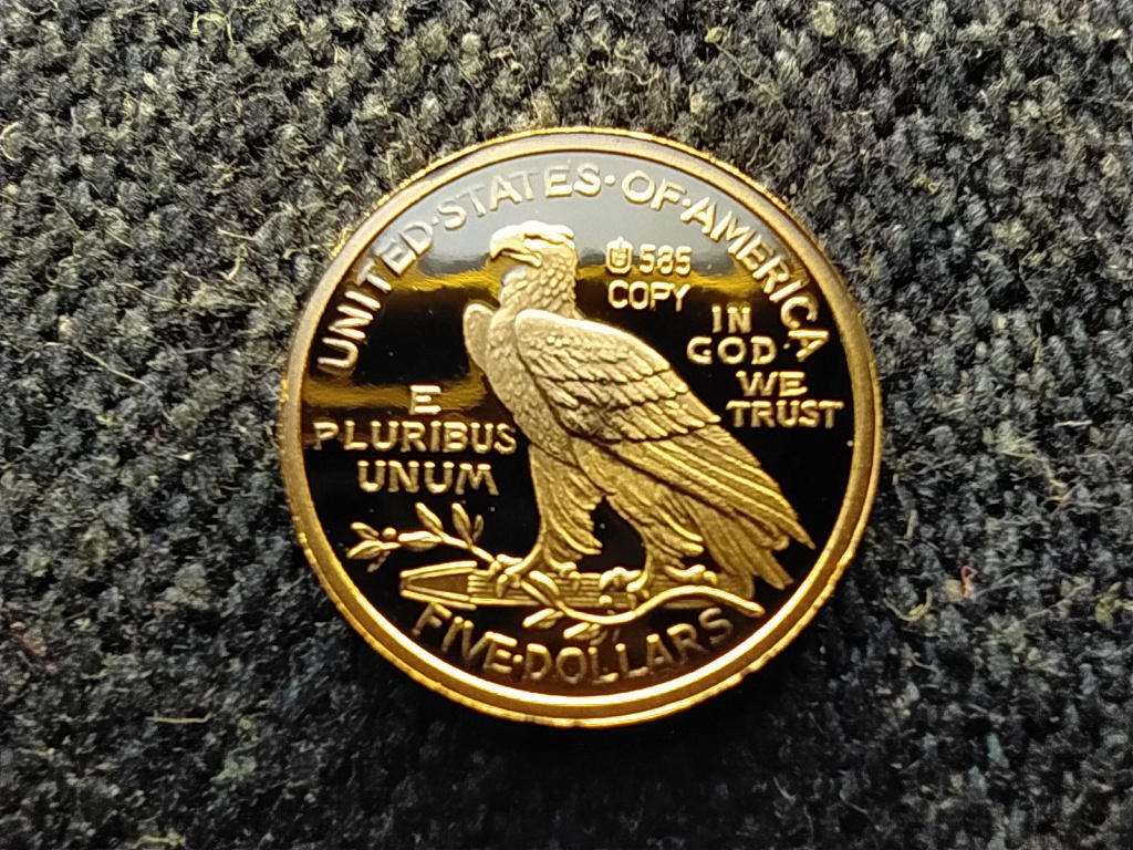 USA Liberty 5 dollár 1929 .585 arany másolat