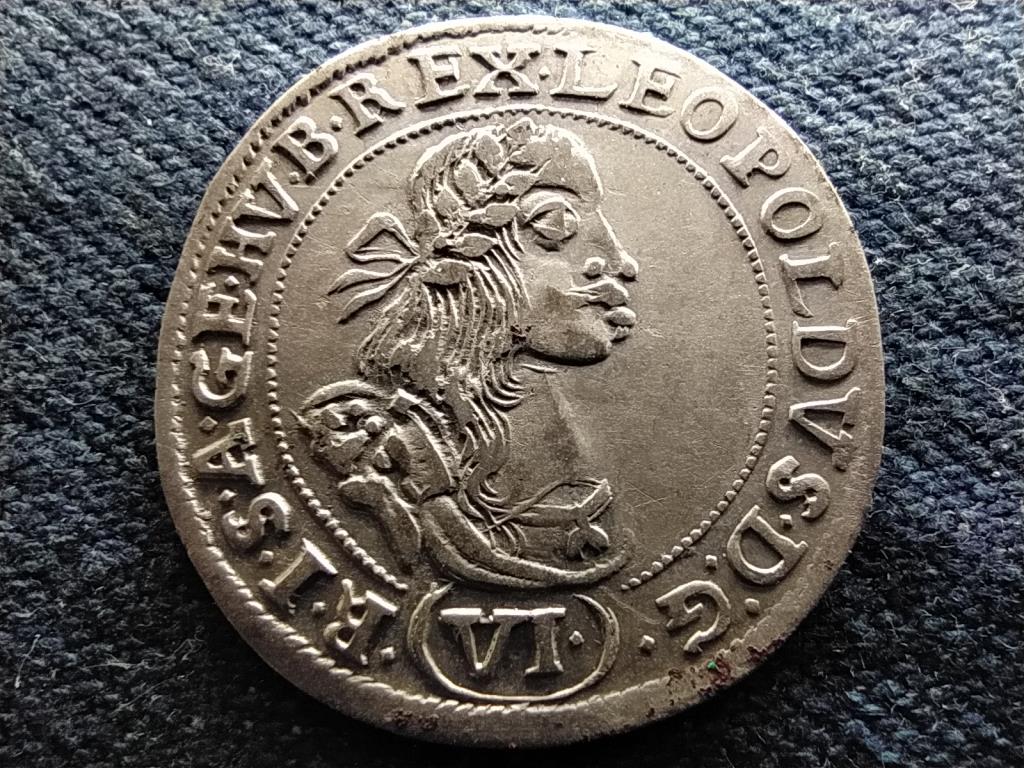 I. Lipót (1657-1705) ezüst 6 Krajcár 1667 KB 