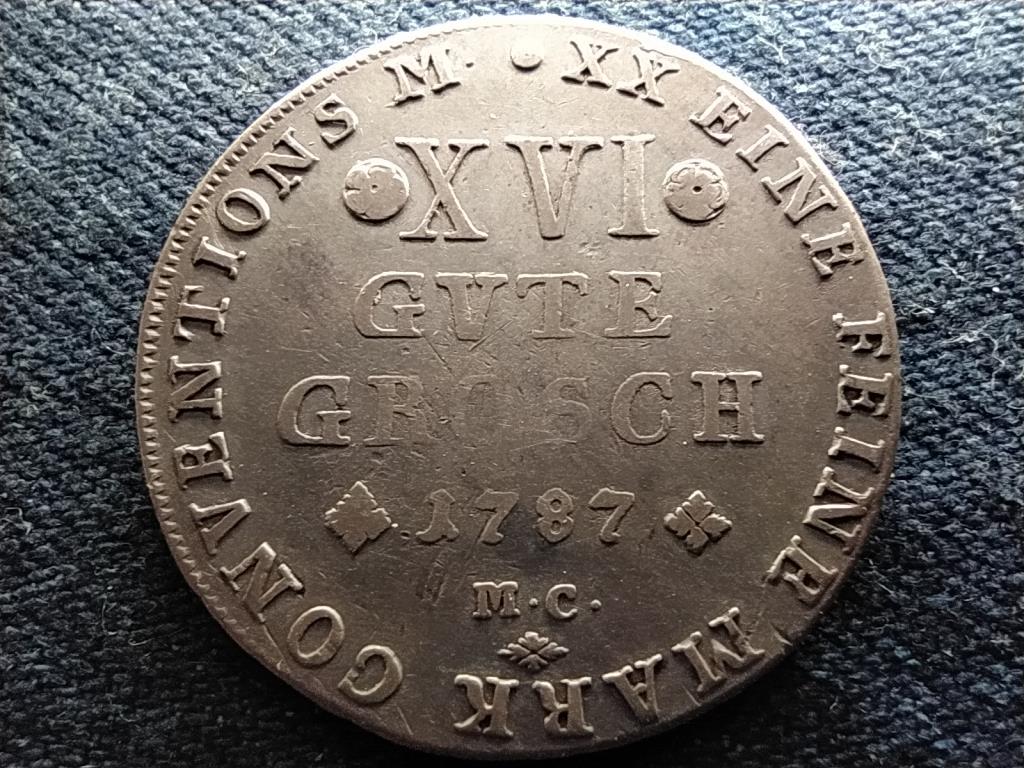 Német Államok Brunswick-Wolfenbüttel II. Károly ezüst 16 Gute Groschen 1787