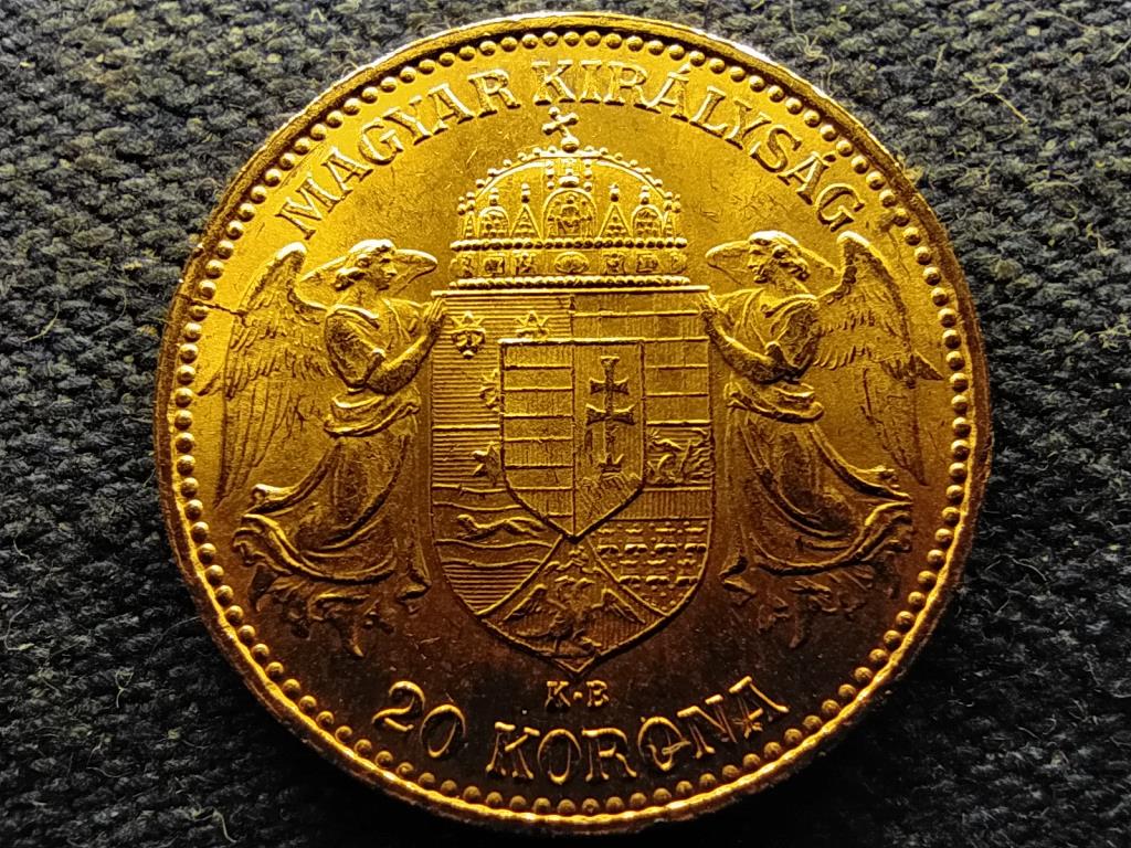 Osztrák-Magyar .900 arany 20 Korona 6,775g 1895 KB VERŐTŐ REPEDÉS
