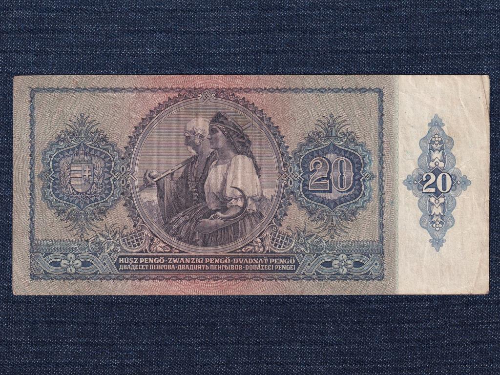 Háború előtti sorozat(1936-1941) 20 Pengő bankjegy 1941 Kerületi pártvezető Kőszeg
