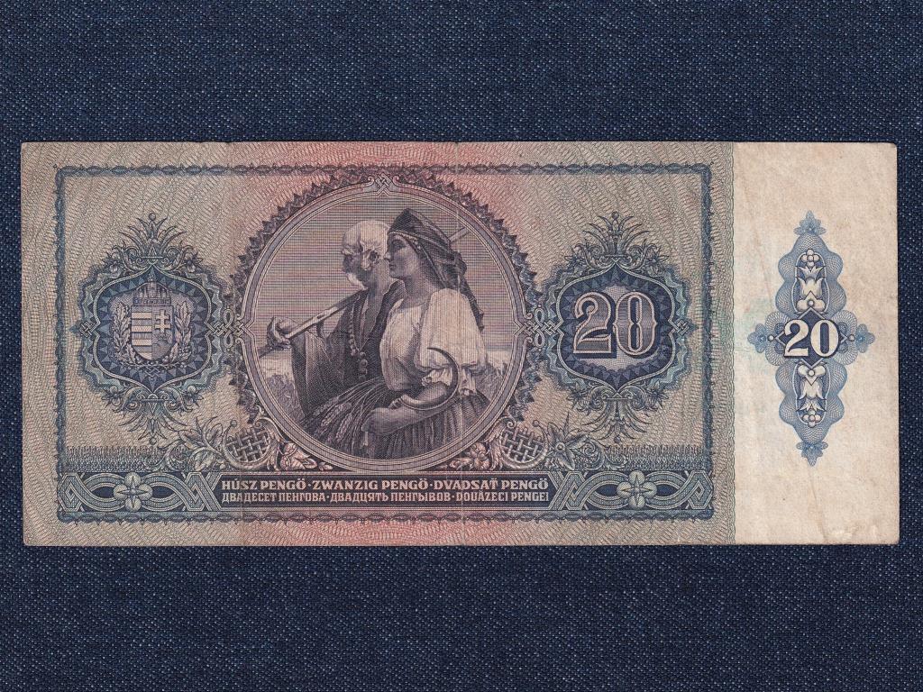Háború előtti sorozat (1936-1941) 20 Pengő bankjegy 1941 Városi pártvezető Sopron