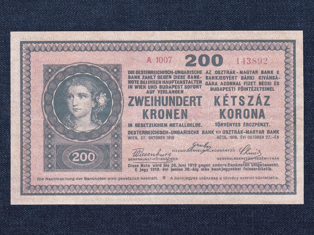 Osztrák-Magyar (háború utáni kiadások) 200 Korona bankjegy 1918 REPLIKA
