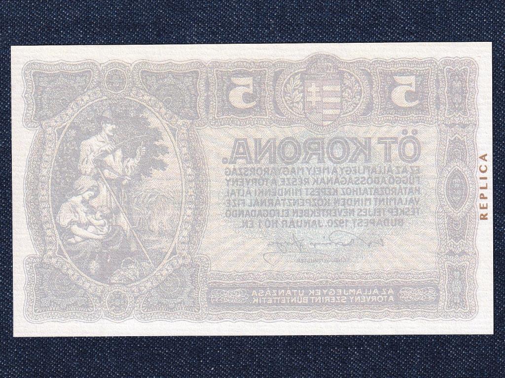 Magyarország Öt Korona 1920 Fantázia bankjegy