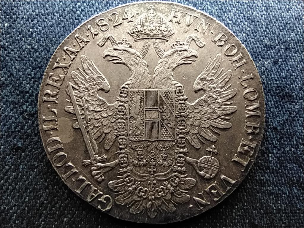 Ausztria II. Ferenc (1792-1835) .833 ezüst 1 Tallér 1824 E EXTRA