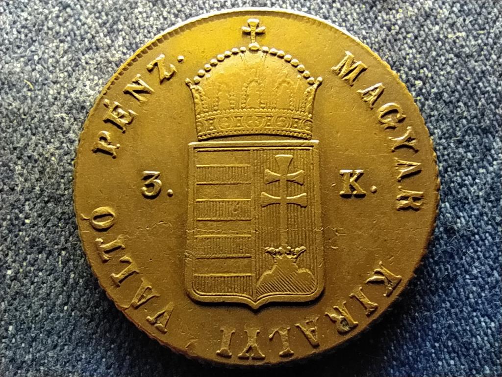 Magyarország Szabadságharc (1848-1849) 3 Krajcár 1849 NB