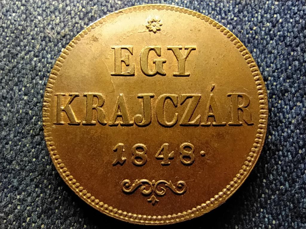 Magyarország Szabadságharc (1848-1849) 1 Krajcár 1848 KÖZEL VERDEFÉNYES AUNC