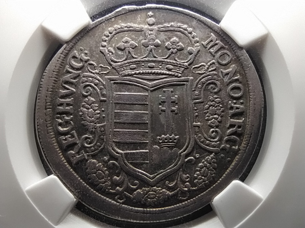 Erdélyi Fejedelemség II. Rákóczi Ferenc (1704-1711) ezüst 1/2 Tallér 1705 KB 