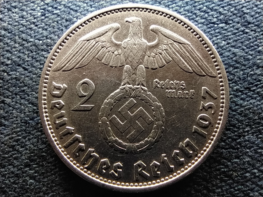 Németország Horogkeresztes .625 ezüst 2 birodalmi márka 1937 A