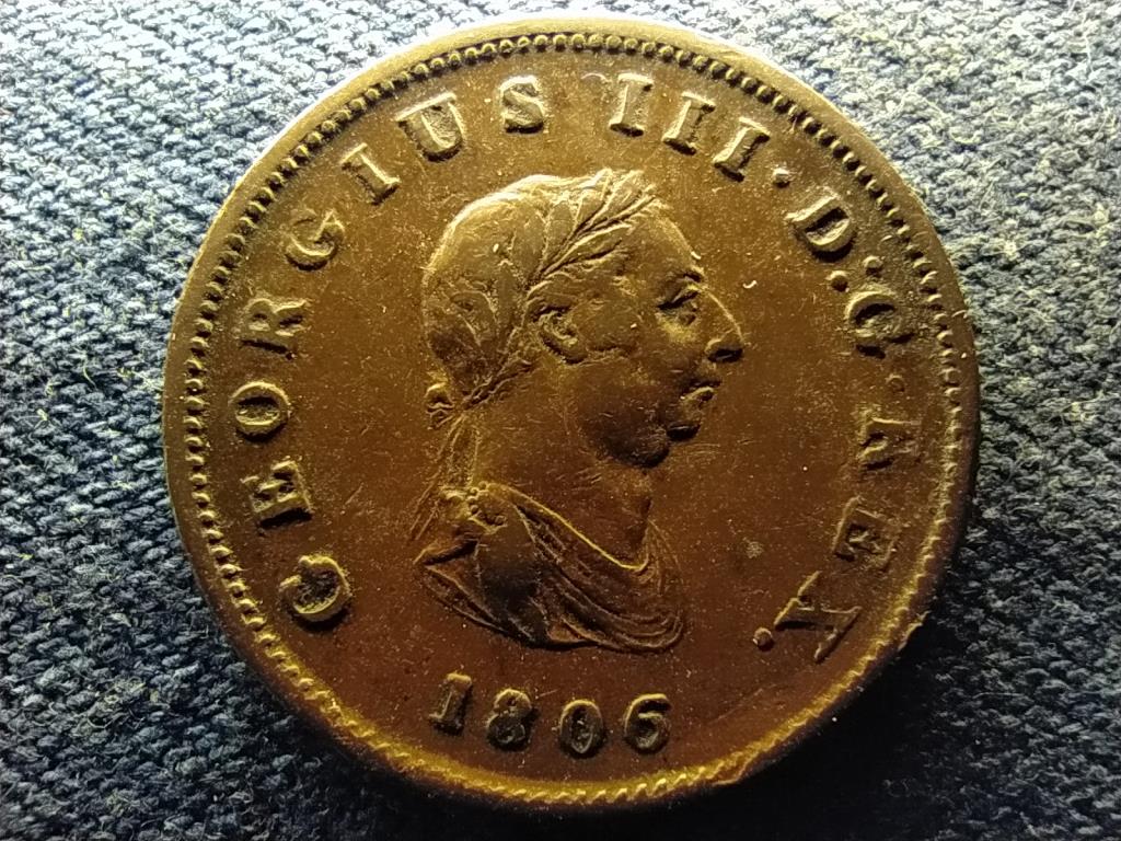 Anglia III. György (1760-1820) 1/2 Penny 1806