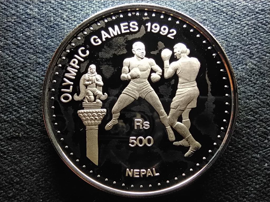 Nepál 1992. évi nyári olimpia, Barcelona .925 ezüst 500 Rúpia 1992 PP