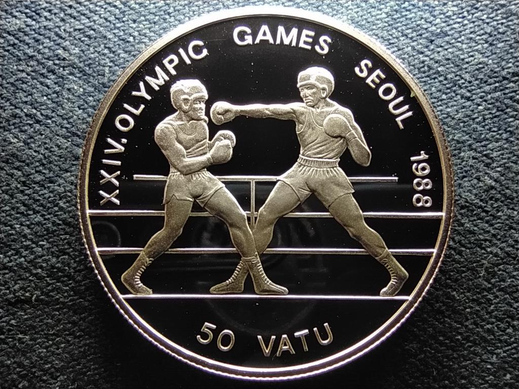Vanuatu XXIV Nyári Olimpia 1988 Szöul .925 ezüst 50 vatu 1988 PP