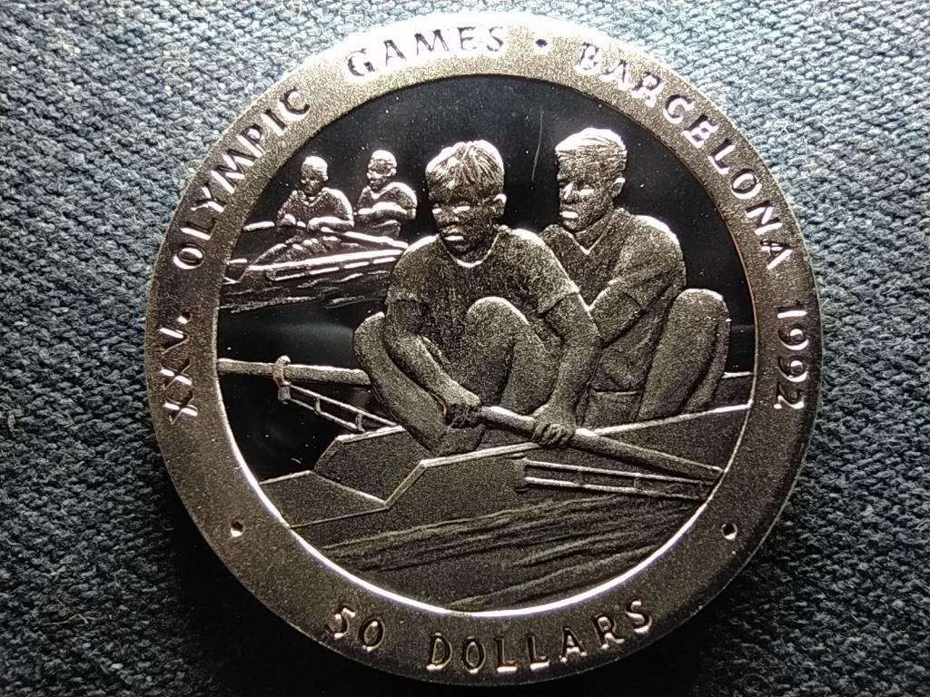 Niue XXV. Olimpiai Játékok 1992, Evezés .925 ezüst 50 dollár 1989 PP