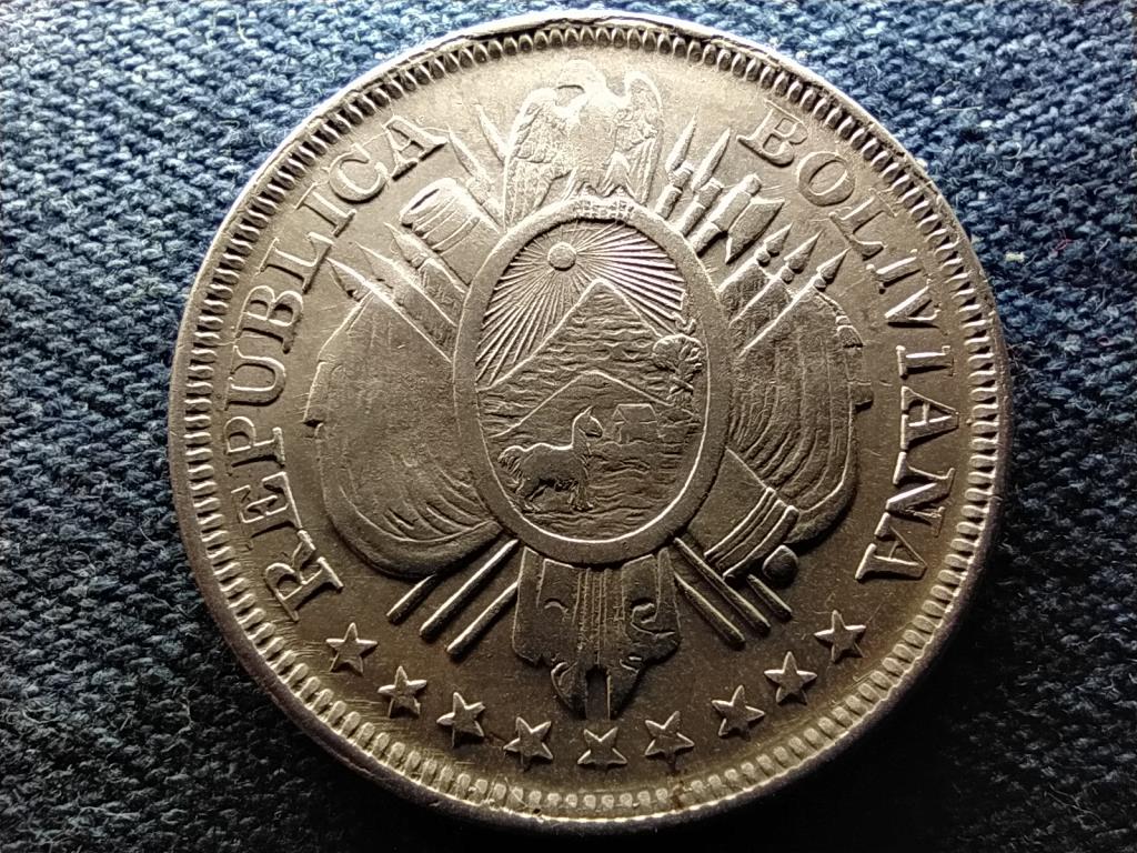 Bolívia Köztársaság (1825-2009) .900 ezüst 50 centavo 1897 PTS CB