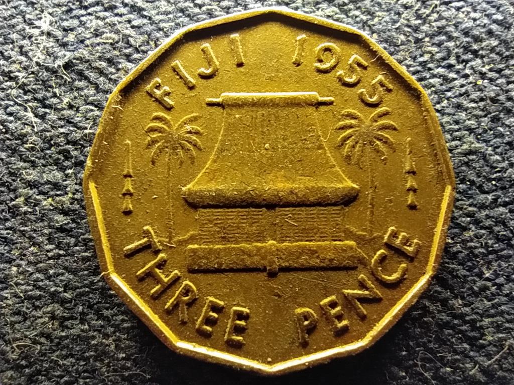 Fidzsi-szigetek II. Erzsébet 3 penny 1955