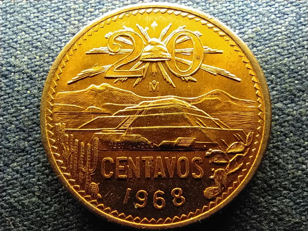 Mexikó 20 Centavos 1968 Mo