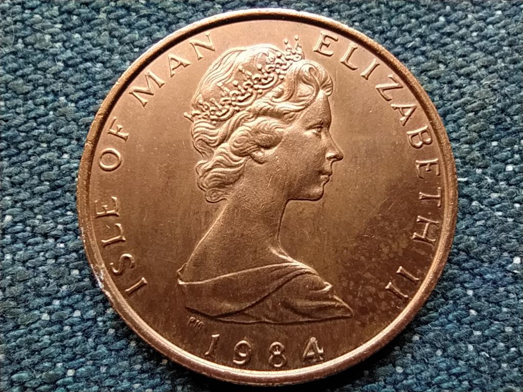 Man-sziget II. Erzsébet 1 penny 1984 PM