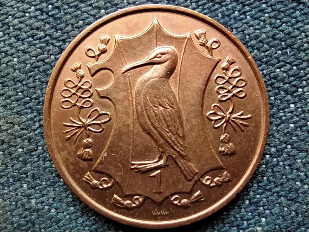 Man-sziget II. Erzsébet 1 penny 1984 PM