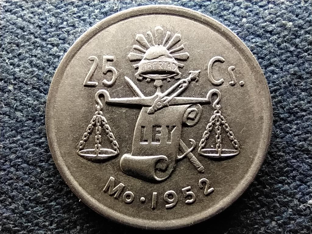 Mexikó .300 ezüst 25 Centavos 1952 Mo