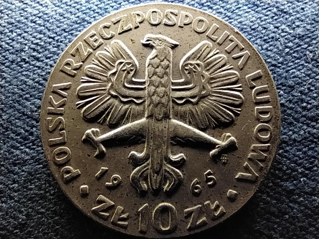 Lengyelország 700 éves Varsó Niké 10 Zloty 1965 MW