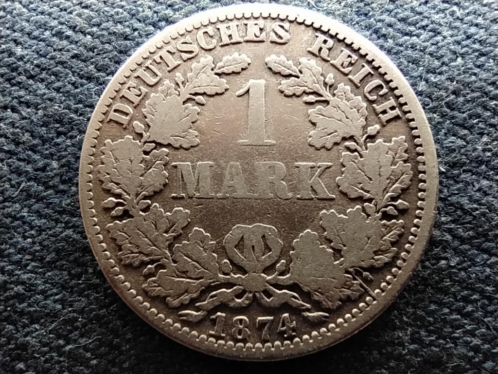 Németország Második Birodalom I. Vilmos (1871-1888) .900 ezüst 1 Márka 1874 A