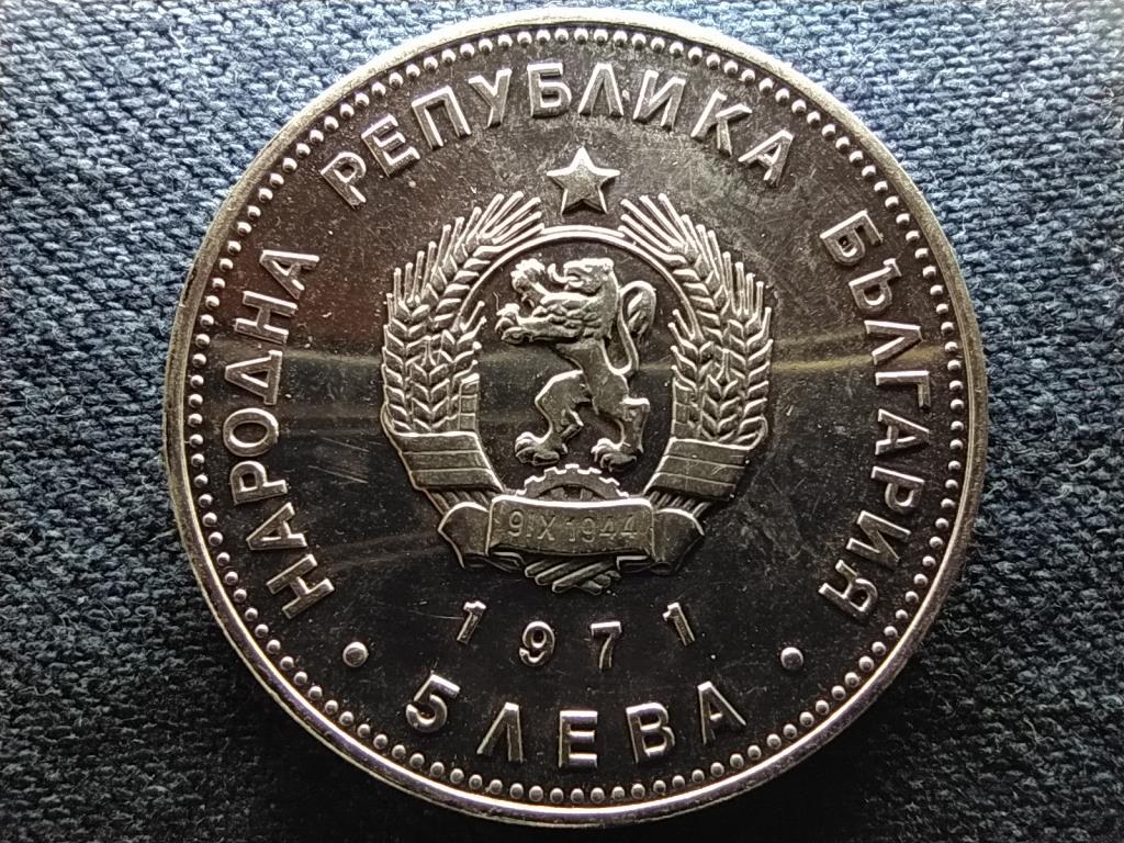Bulgária Georgi S. Rakovski .900 ezüst 5 Leva 1971 PL