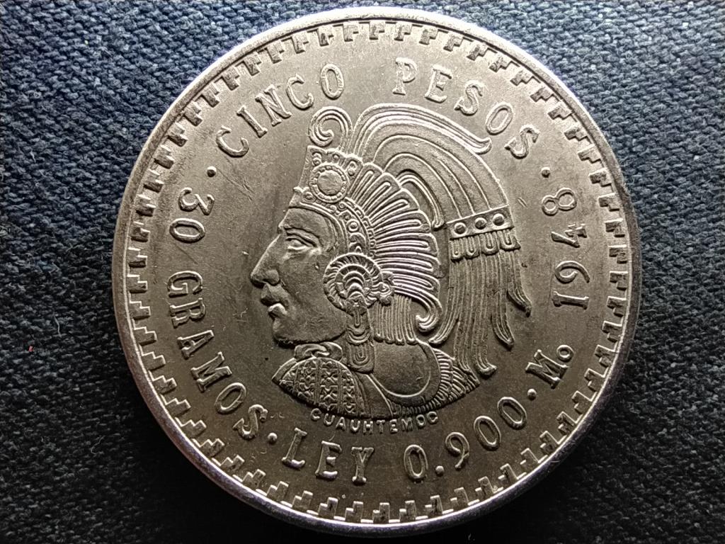 Mexikó ezüst (.900) 5 Pezó 1948 Mo