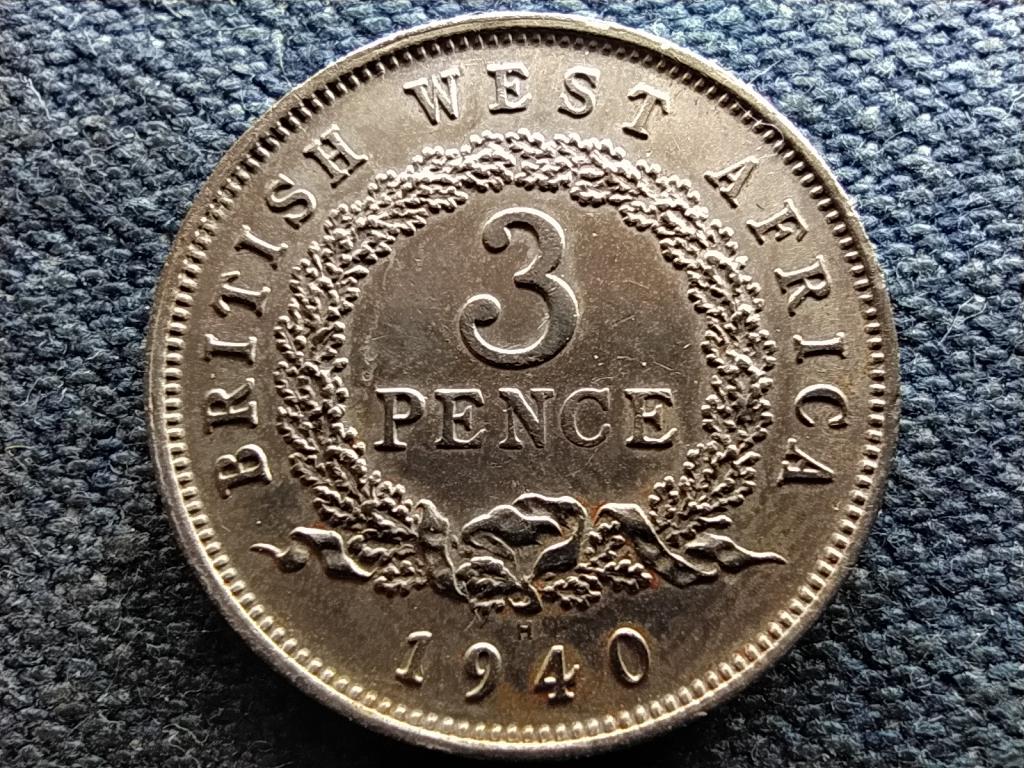 Brit Nyugat-Afrika VI. György (1936-1952) 3 penny 1940 H