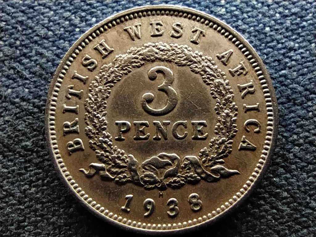 Brit Nyugat-Afrika VI. György (1936-1952) 3 penny 1938 H