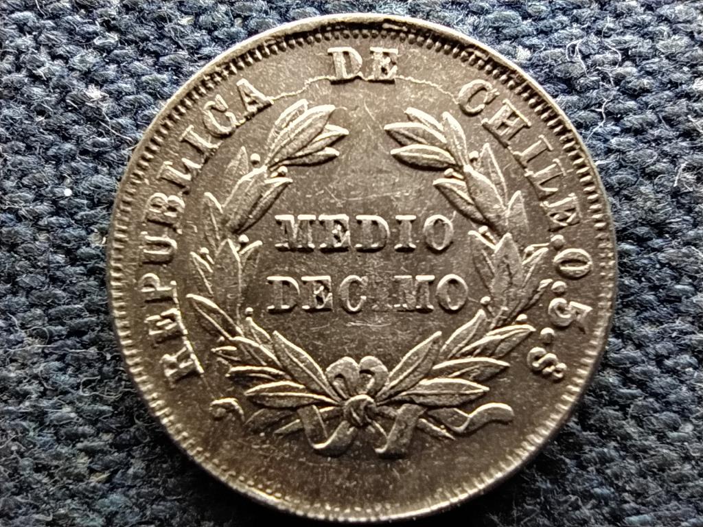 Chile Köztársaság (1818-) .500 ezüst 1/2 decimo 1893 So