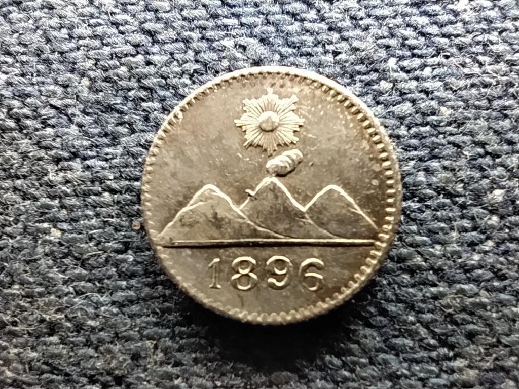 Guatemala Köztársaság (1841-) .835 ezüst 1/4 real 1896 H