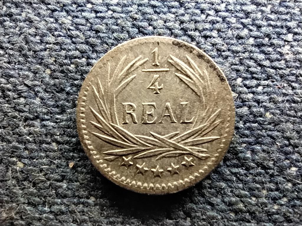 Guatemala Köztársaság (1841-) .835 ezüst 1/4 real 1896 H