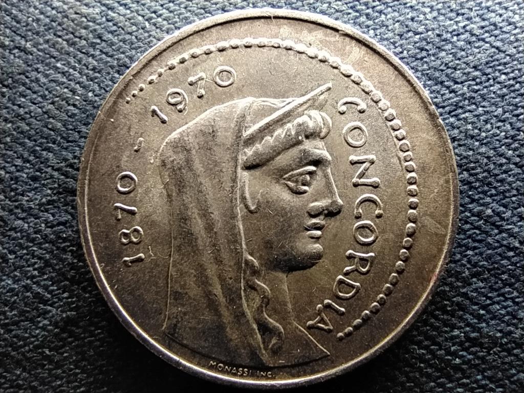 Olaszország Róma 100 éve Olaszország fővárosa .835 ezüst 1000 Líra 1970 R