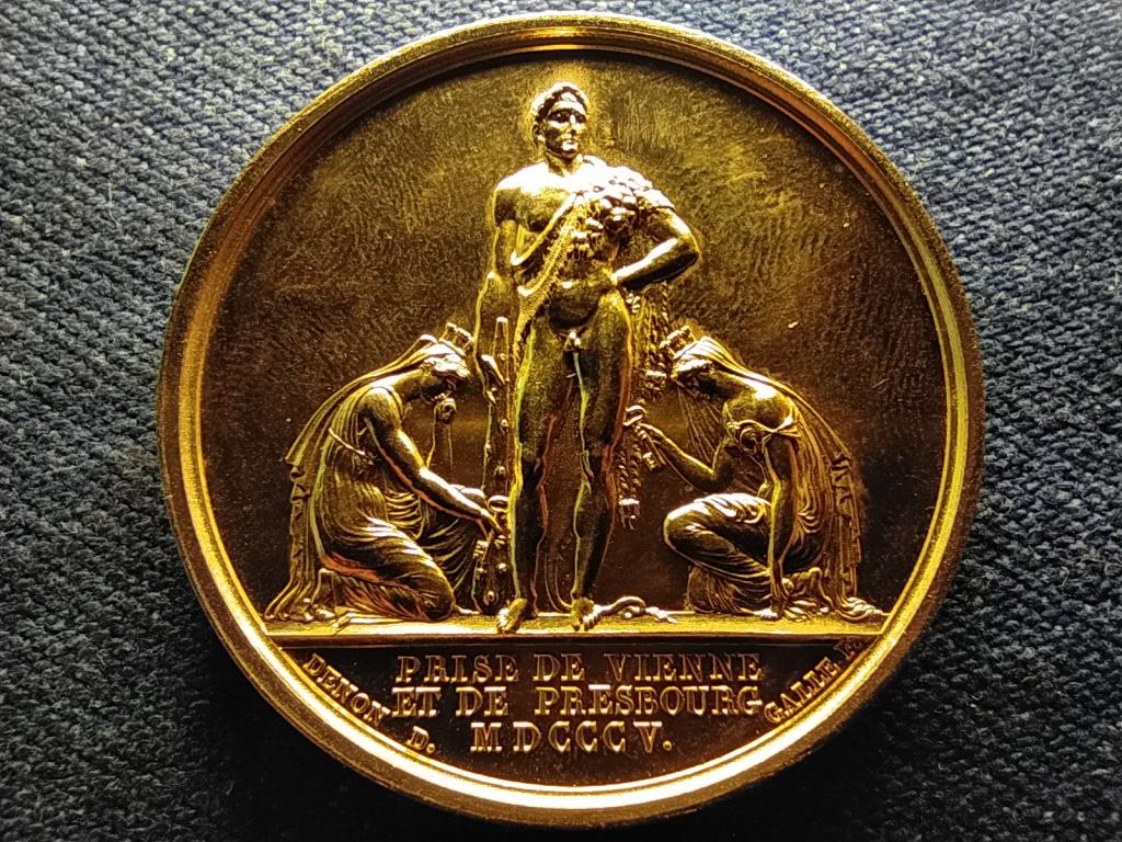 Bonaparte Napoleon bécsi elfogatása 1805 bronz érem 41mm 38,5g