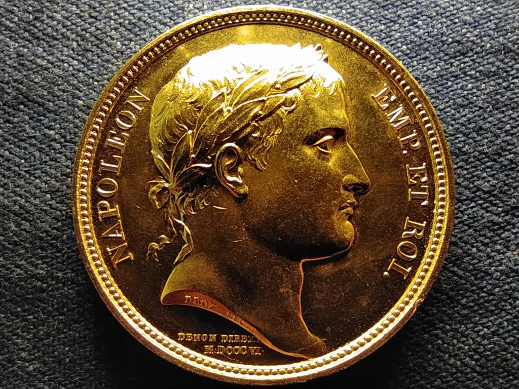 Bonaparte Napoleon bécsi elfogatása 1805 bronz érem 41mm 38,5g