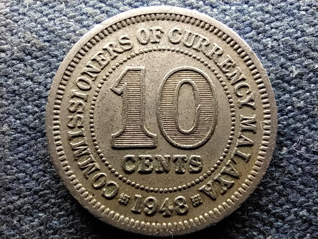 Malajzia VI. György (1936-1952) 10 cent 1948
