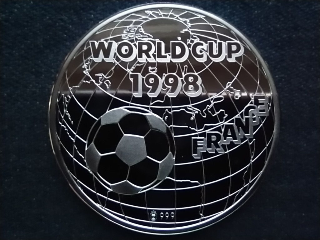 Németország Franciaország futball nemzet .999 ezüst érem 1998 PP