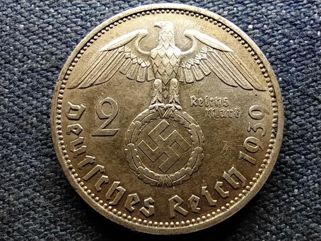 Németország Horogkeresztes .625 ezüst 2 birodalmi márka 1939 A