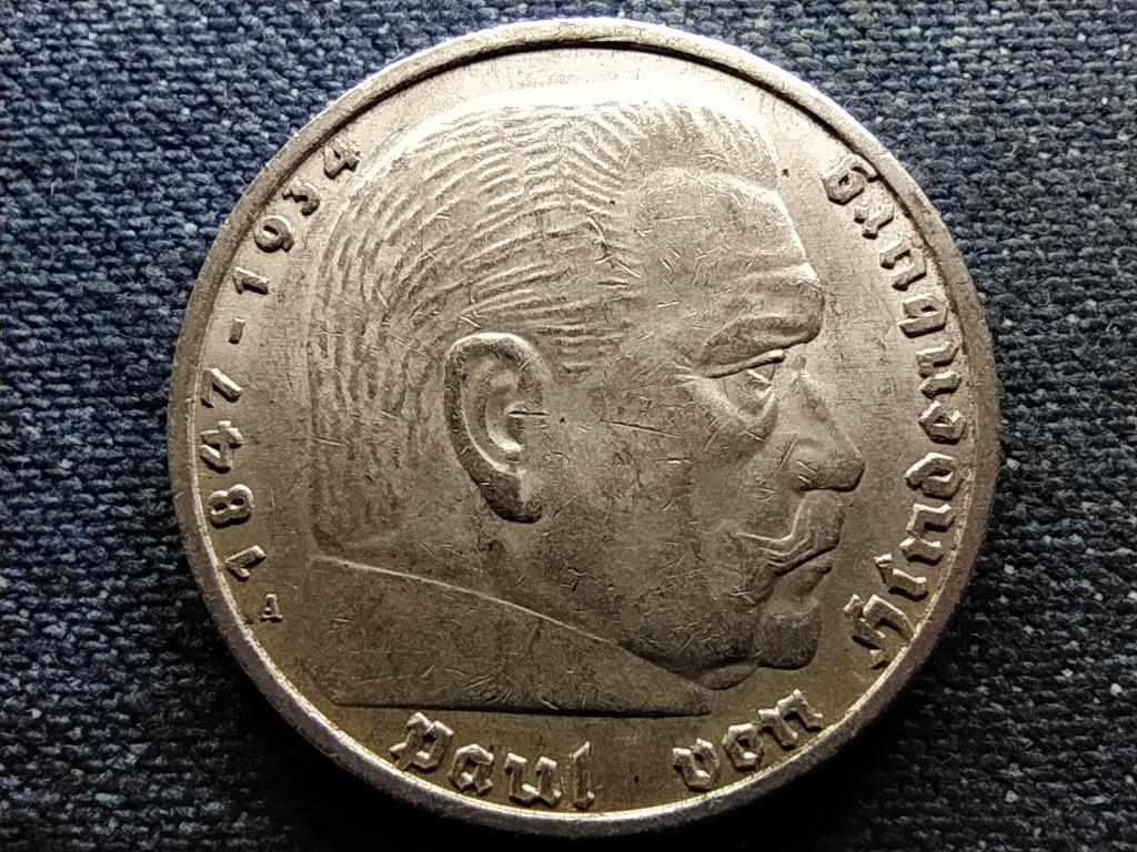 Németország Horogkeresztes .900 ezüst 5 birodalmi márka 1936 A