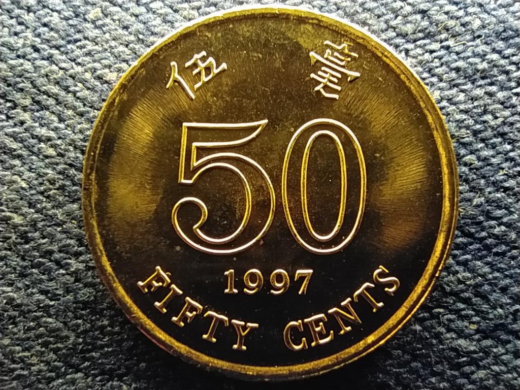 Hongkong 50 cent 1997 UNC FORGALMI SORBÓL