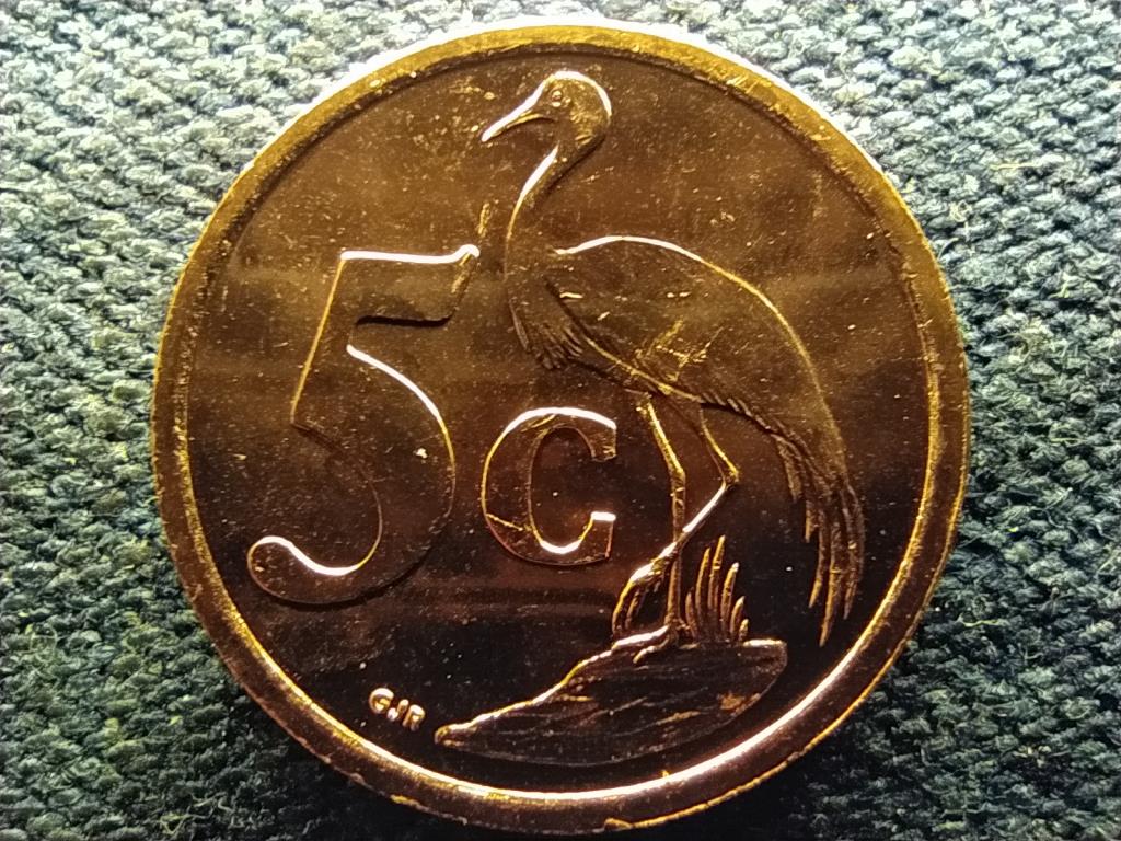 Dél-Afrikai Köztársaság Afrika Borwa 5 Cent 2006 UNC FORGALMI SORBÓL