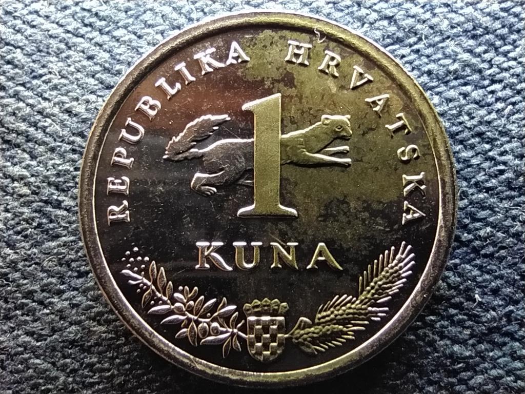 Horvátország Kuna 10. évfordulója 1 kuna 2004 PP UNC forgalmi sorból