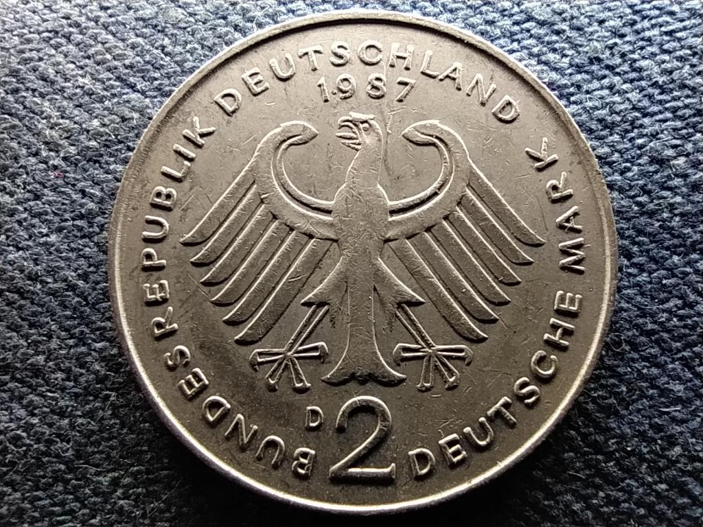 Németország 20 éves az NSZK Konrad Adenauer 2 Márka 1987 D