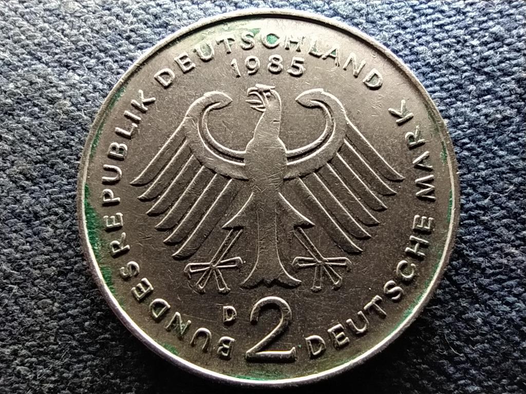 Németország 20 éves az NSZK Konrad Adenauer 2 Márka 1985 D