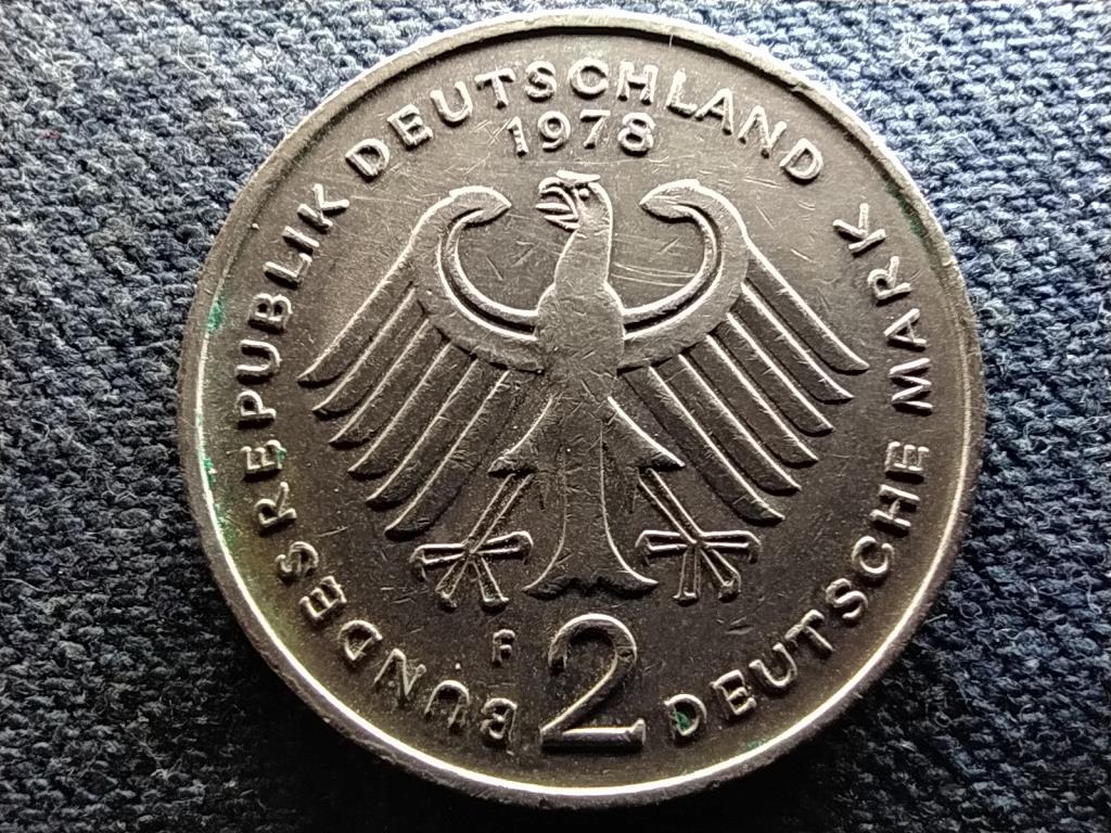 Németország 20 éves az NSZK Konrad Adenauer 2 Márka 1978 F