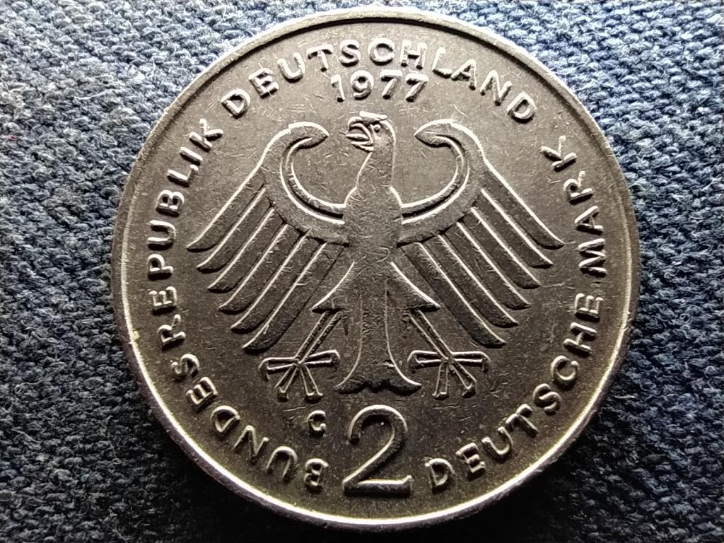 Németország 20 éves az NSZK Konrad Adenauer 2 Márka 1977 G