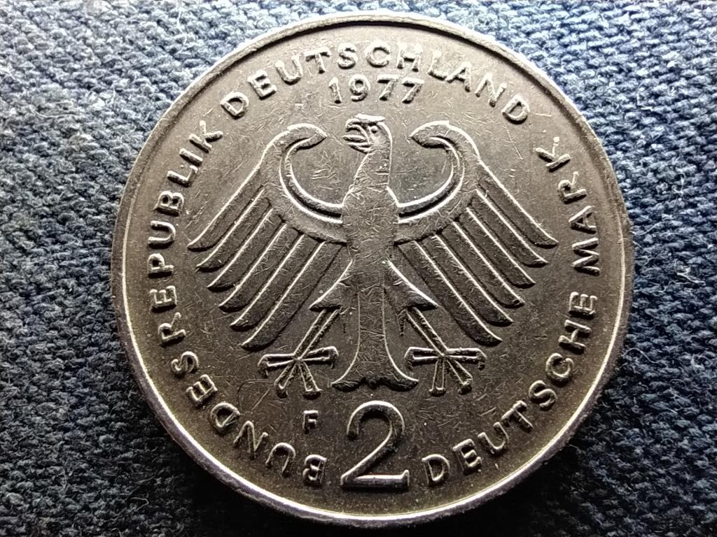 Németország 20 éves az NSZK Konrad Adenauer 2 Márka 1977 F
